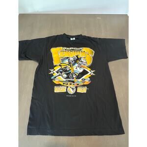 Vintage Jack Davis 1994 Pittsburgh Penguins Graphic TShirt NHL Hockey Size Large